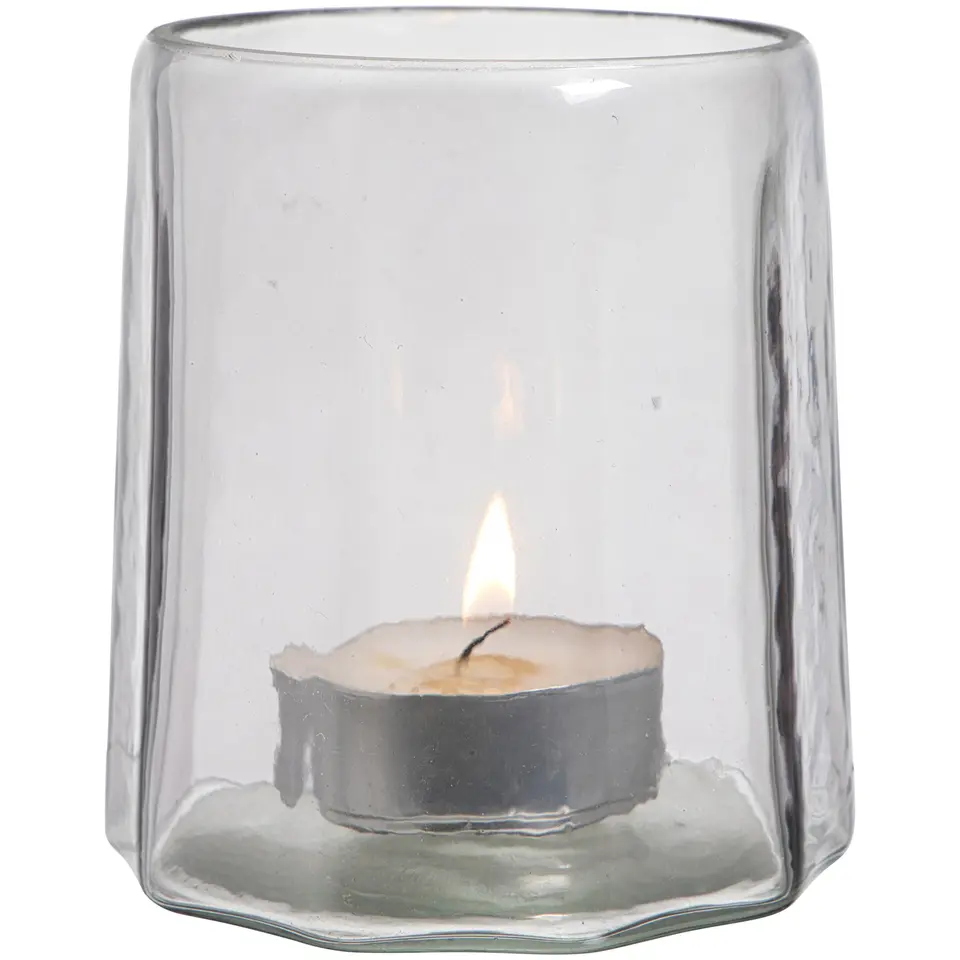 Theelichthouder Dily - zand - 12,5xØ12 cm