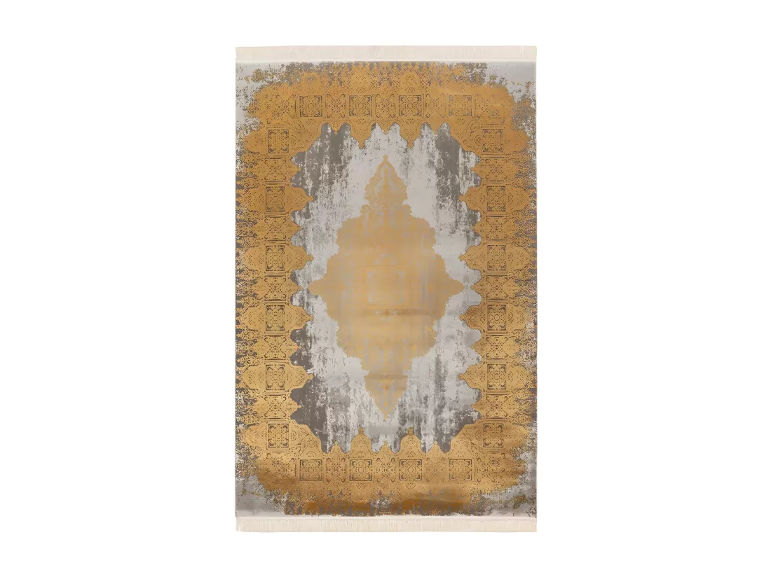 Tapis Pierre Cardin 290x200cm, design E109E coloris doré - Confort et élégance pour votre intérieur