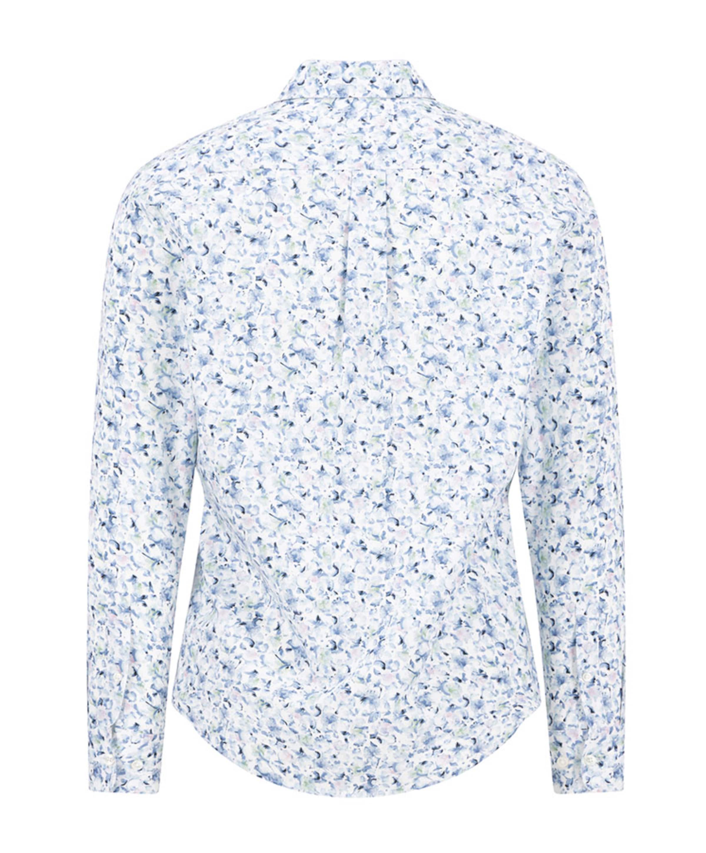 Fynch-Hatton Heren overhemd lange mouw blauw