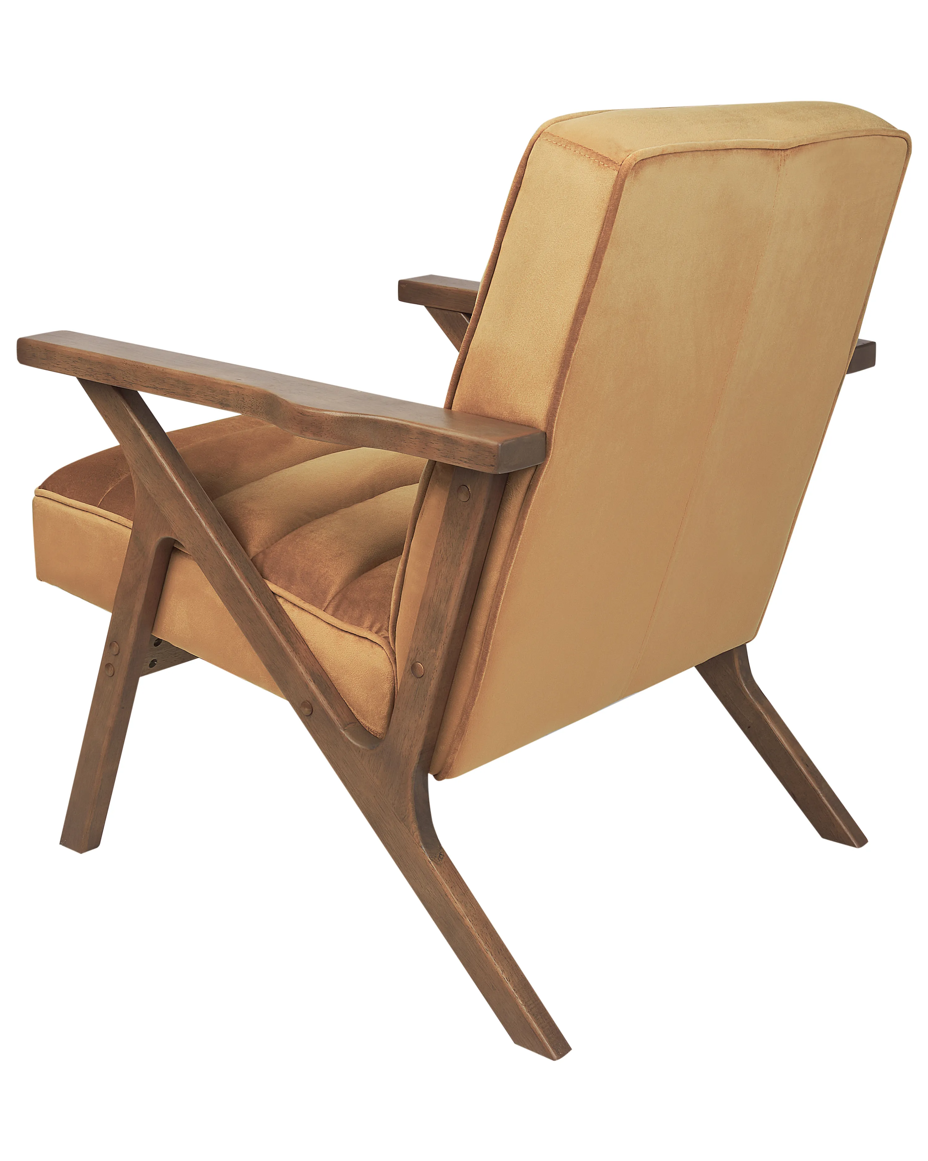Fauteuil KISA Fluweel Bruin