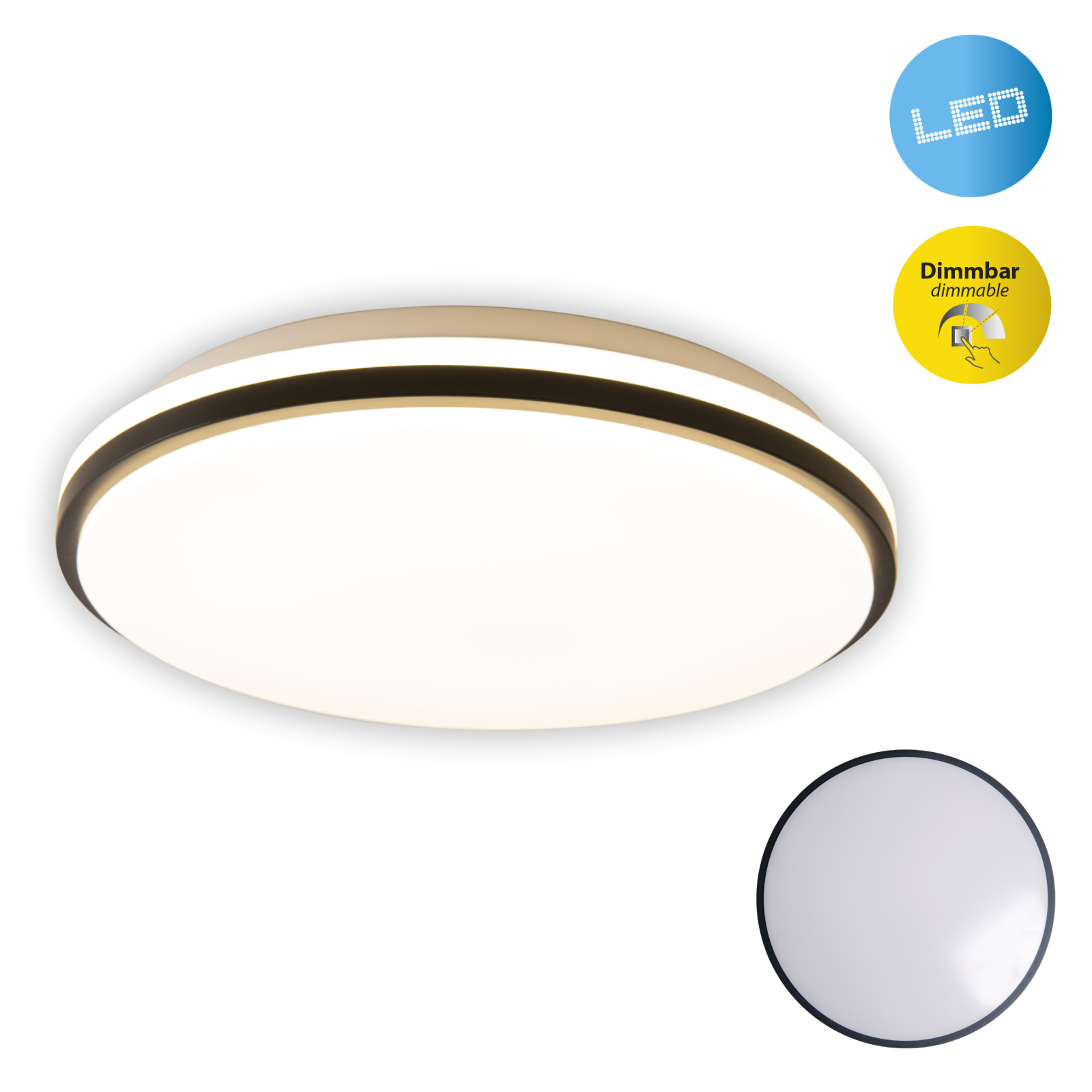 LED Deckenleuchte IRVINE - weiß - dimmbar - Ø 32 cm