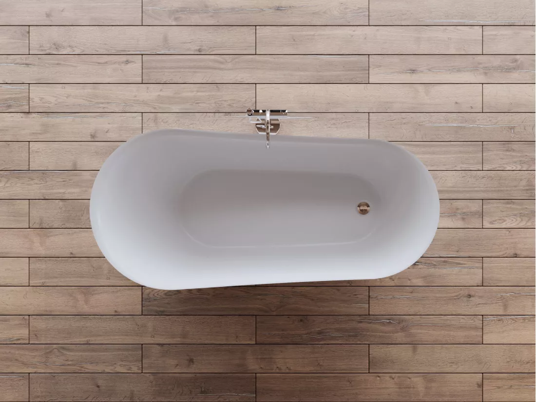 Baignoire îlot ovale JAZZ L. 170 x l. 79 cm, by SPALINA