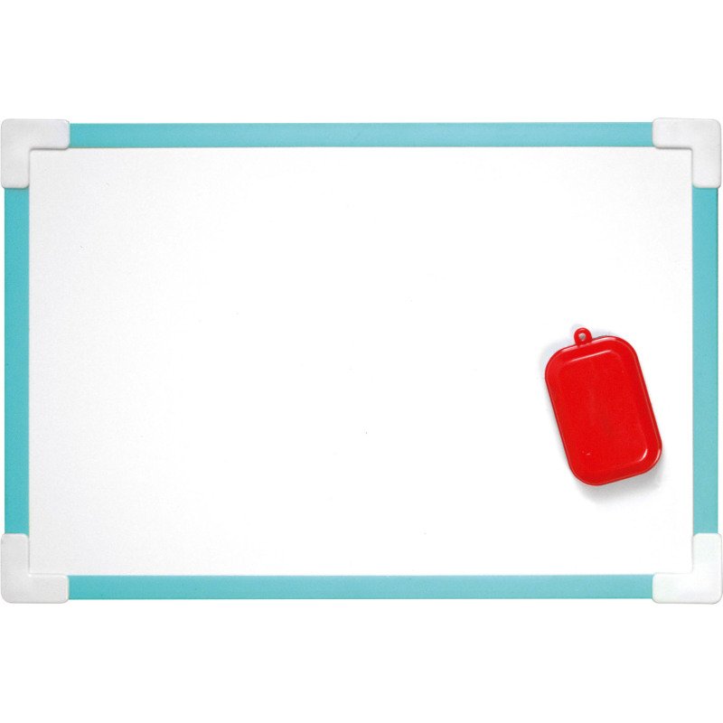 Ardoise blanche magnétique avec brosse Wonday 20 x 30 cm
