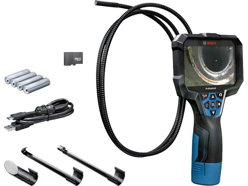Bosch Professional Endoskopkamera GIC 12 V-5-27 C, Kit Hochauflösende Inspektionskamera und automatische Bildausrichtung für detaillierte Inspektion und Dokumentation