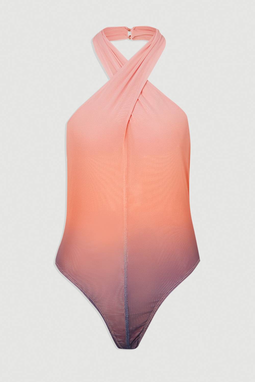 KarenMillen Body en jersey en maille ombrée Sunset à encolure halter croisée
