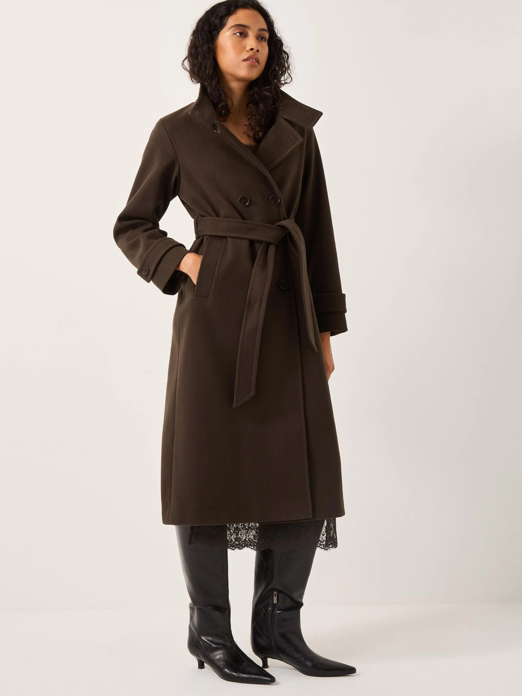 Monsoon Tia Funnel Trench Coat