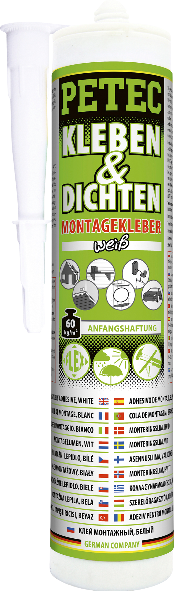 Petec Kleben und Dichten Montagekleber weiß 290 ml