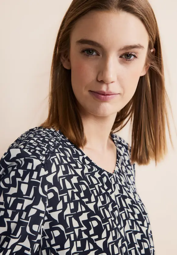 Viskose Blusenshirt - deep blue