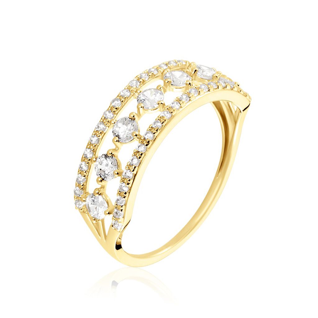 Bague The Crown Or Jaune Oxyde De Zirconium