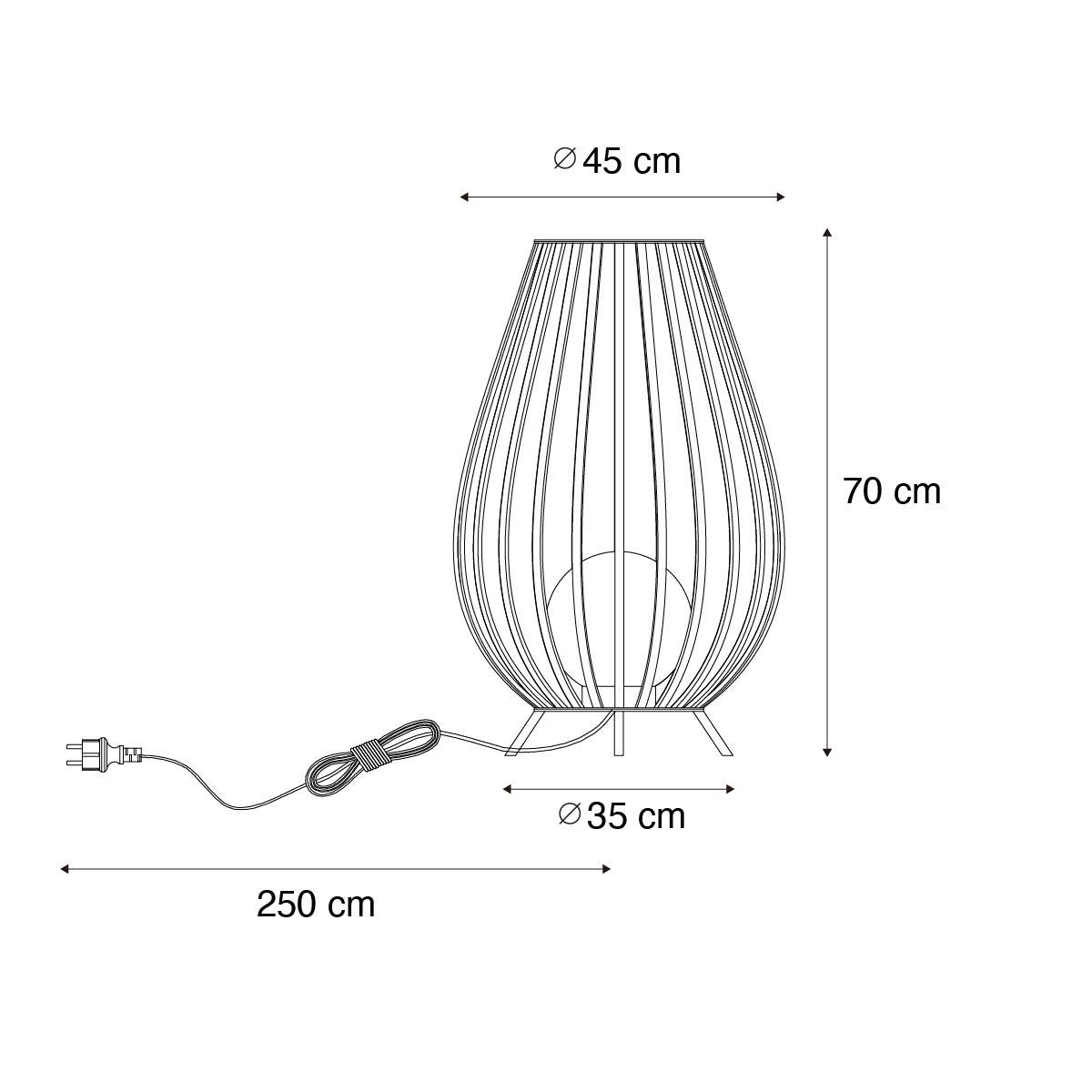 QAZQA - Design vloerlamp | Staande lamp | Lamp | Licht, zwart met opaal kap, 70 cm - Angela - Staal, rond - LED-compatibel, E27