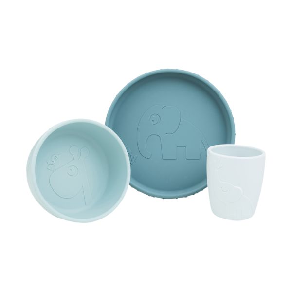 Done by Deer Deer Friends Stick&Stay Dinerset - Blue