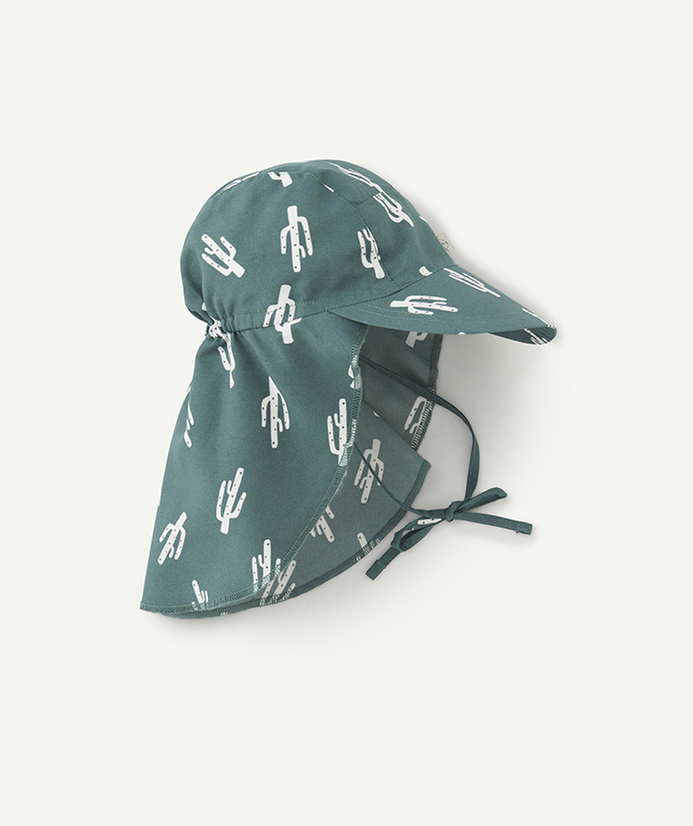 LASSIGCASQUETTE ANTI-UV BÉBÉ GARÇON VERT AVEC IMPRIMÉ CACTUS