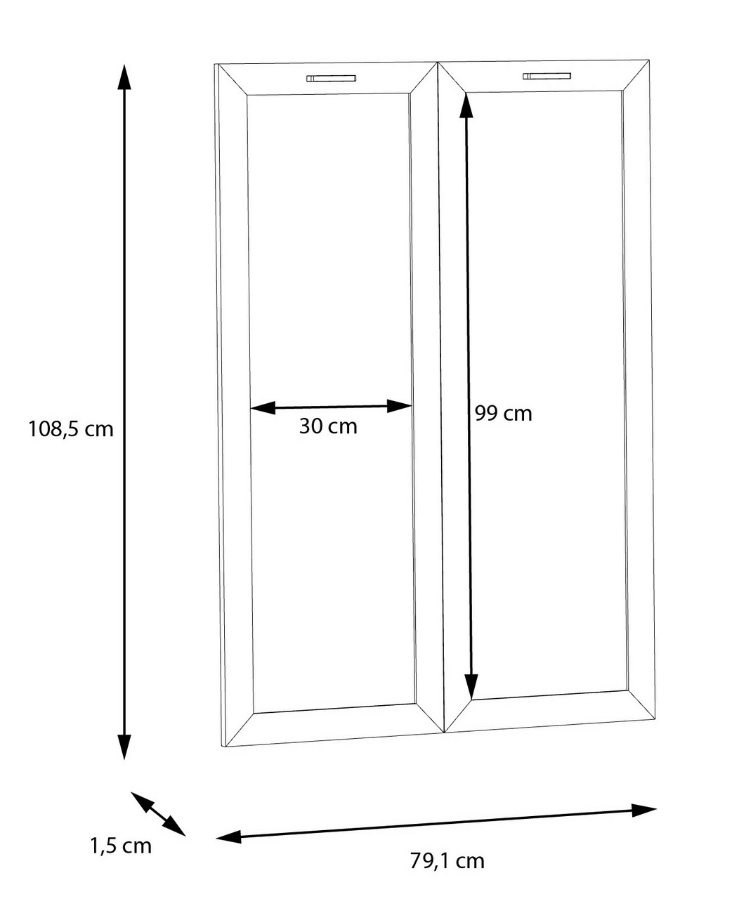 XORA Glas Türen Set GOLDSBORO