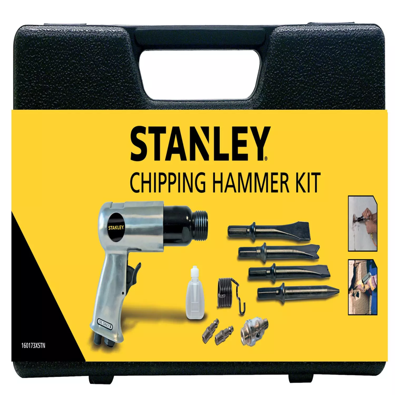 Stanley 160173XSTN Pneumatische hakhamer set in koffer - 12mm - 5J