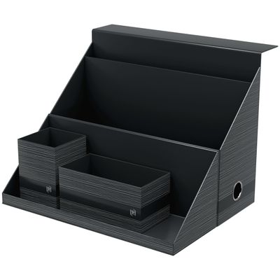 Oxford Harmonia - Boite All in box - Dos 120 mm - Carte rigide rembordée et pelliculée - Disponible en 3 coloris : bleu pastel, vert amande et noir bleuté