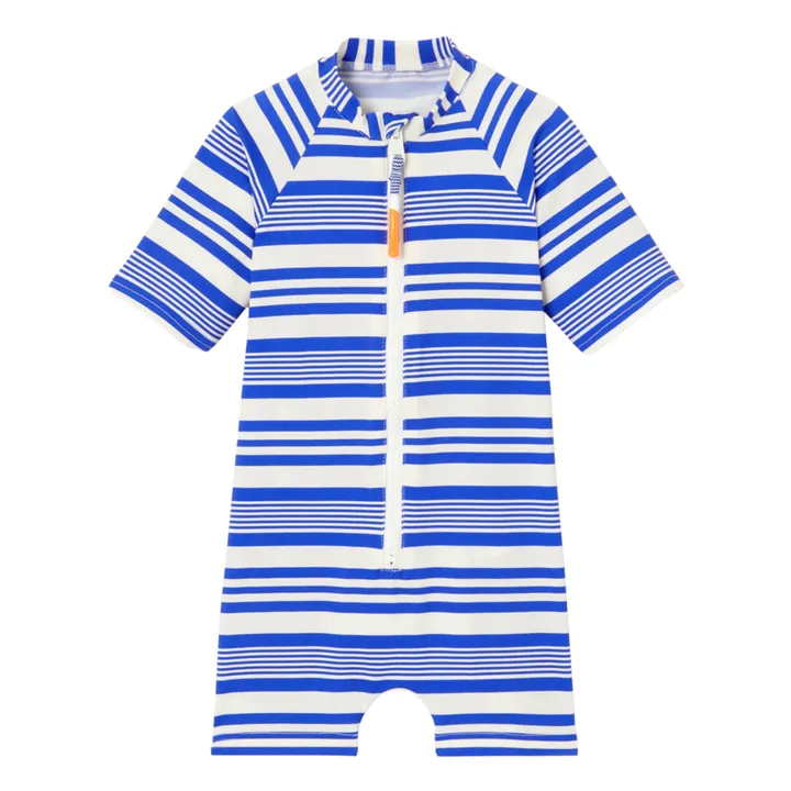 Lison Paris Combishort Anti-UV Rayée Matière Recyclée Malo | Blanc