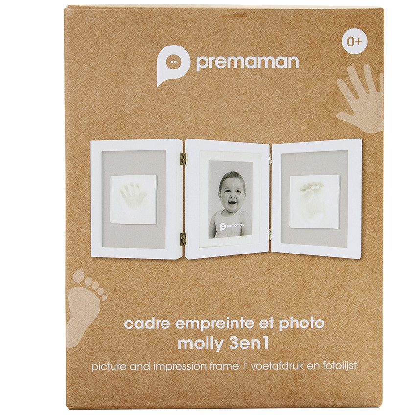 Cadre photo avec 2 empreintes - Prémaman