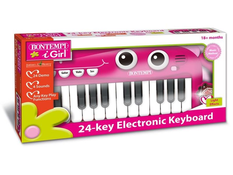 Bontempi Musikinstrument Elektronik-Keyboard pink 24 Tasten Musikalisches Spielzeug
