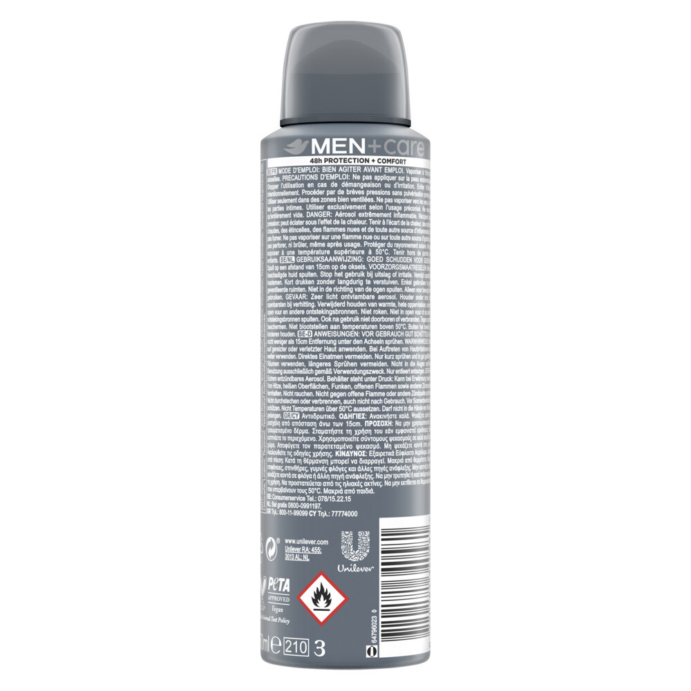 6x Dove Deodorant Men+ Care Clean150 ml