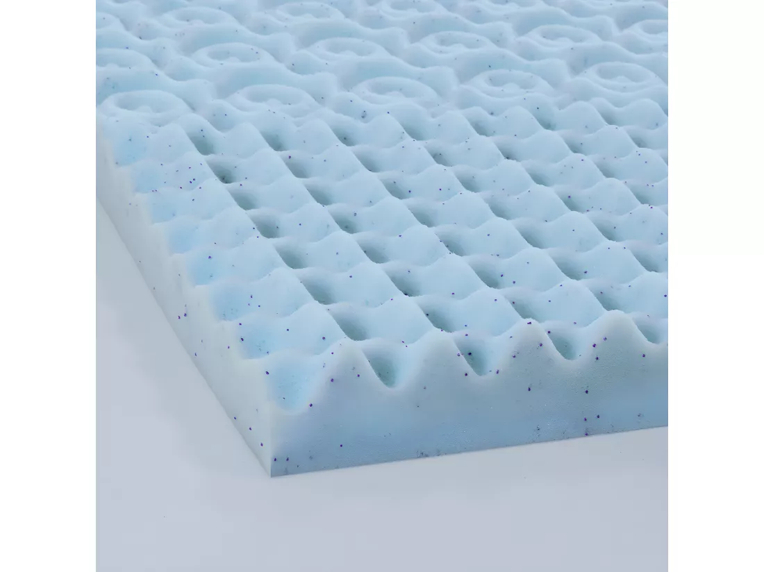 OLYMPE LITERIE | Surmatelas GEL REFRESH 140x190 cm | Mémoire de forme avec gel thermorégulateur