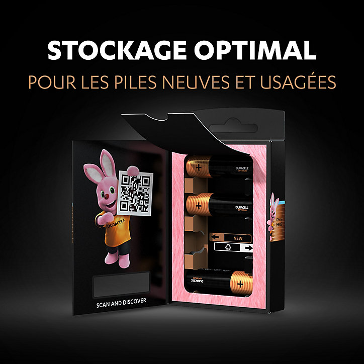Pile alcaline AA (LR6) Duracell Optimum, lot de 5