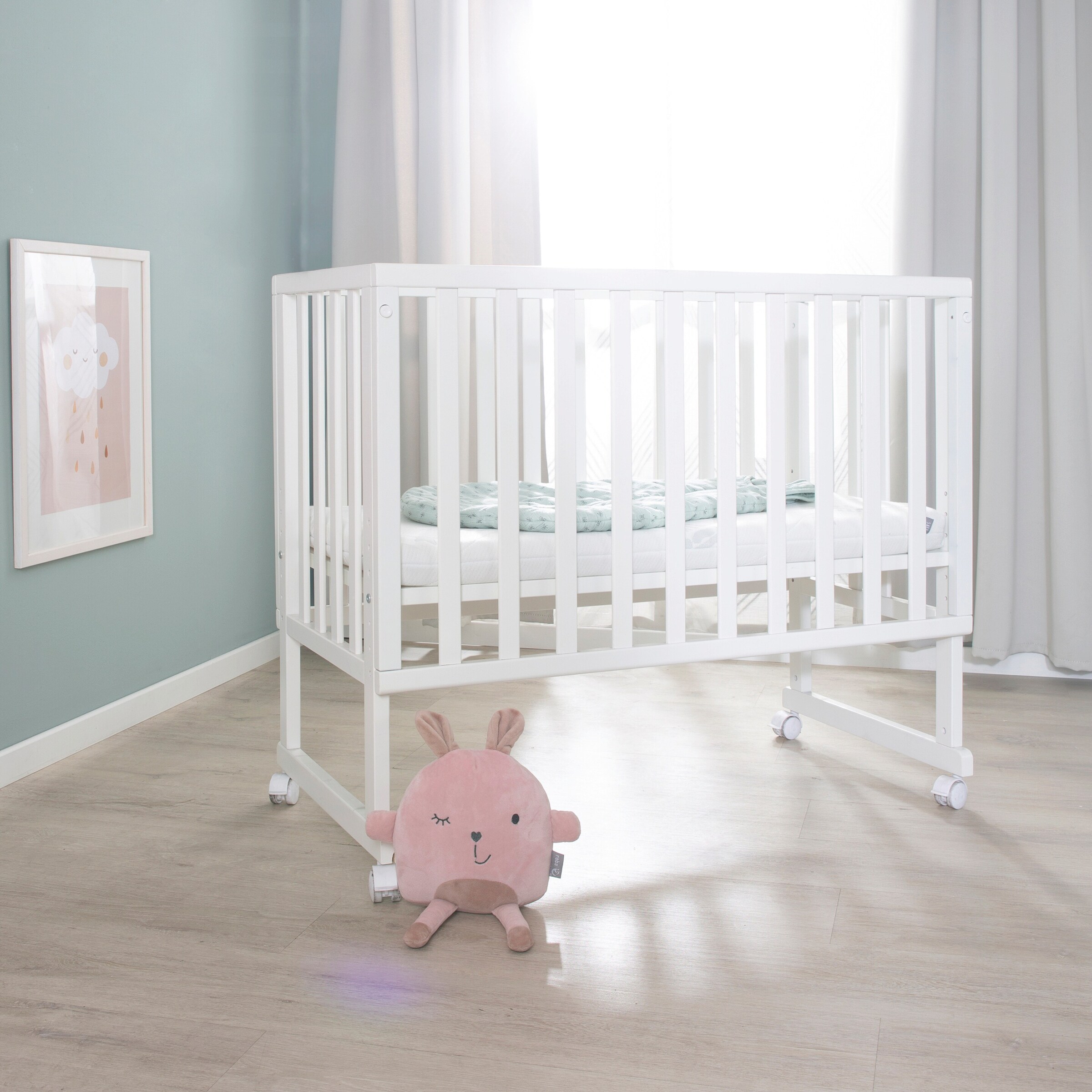 roba Stuben- & Beistellbett 3in1 mit Barriere + Matratze