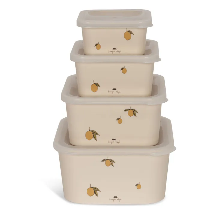 Konges Sløjd Boites de conservation Lemon - Set de 4 | Jaune citron