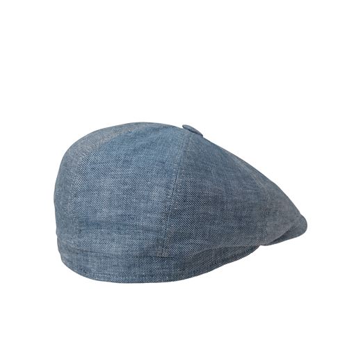 MJM Montreal 41 Linen Flatcap, Blue, M