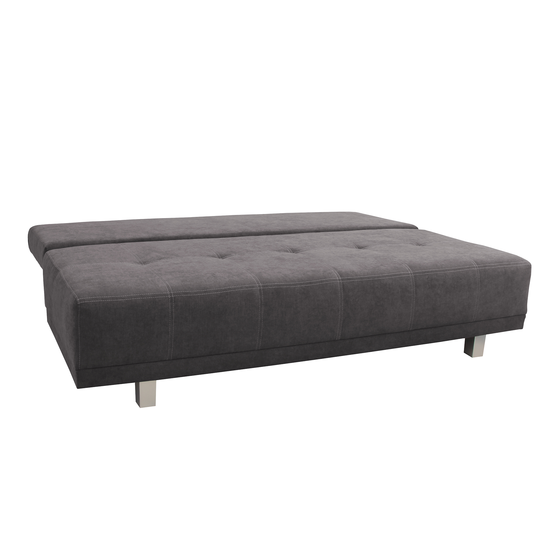 Schlafsofa - graubraun - mit Staukasten - 194 cm
