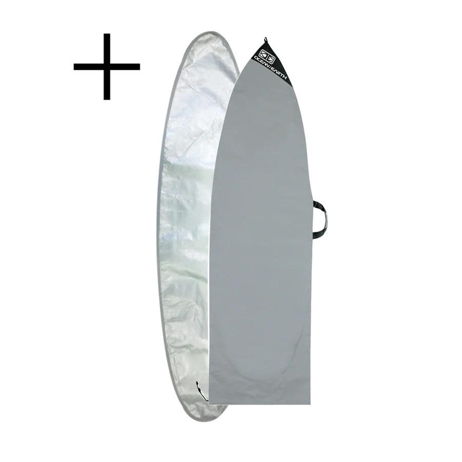 Ocean and earth Housse Quad Wheel / Roulette  Shortboard Board Cover - 6'6