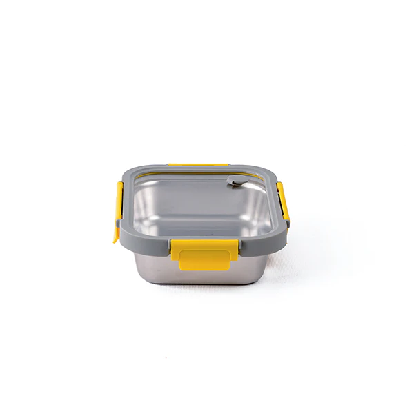 Boîte de conservation en inox rectangulaire 820 ml compatible micro-on