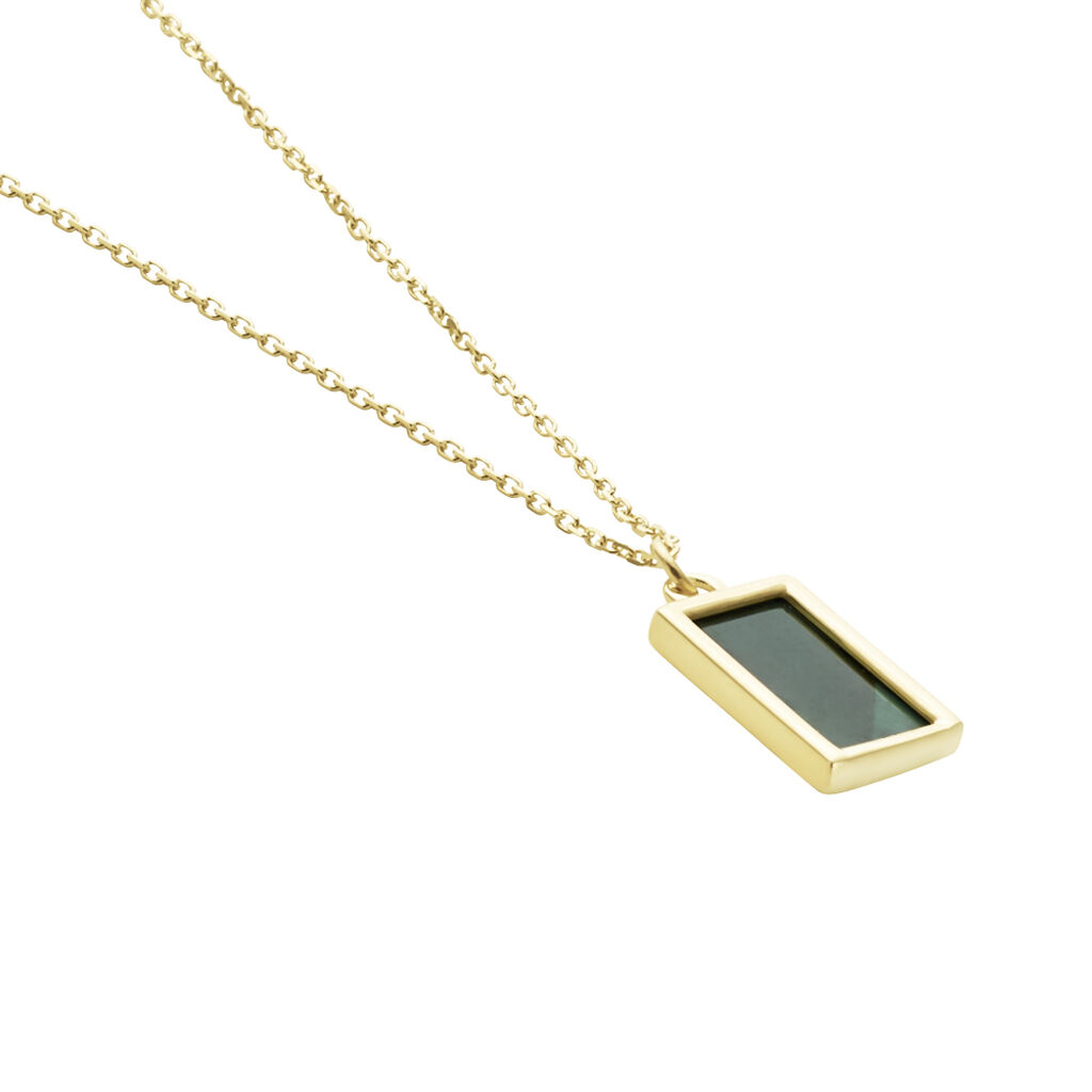 Collier Hallie Or Jaune Malachite