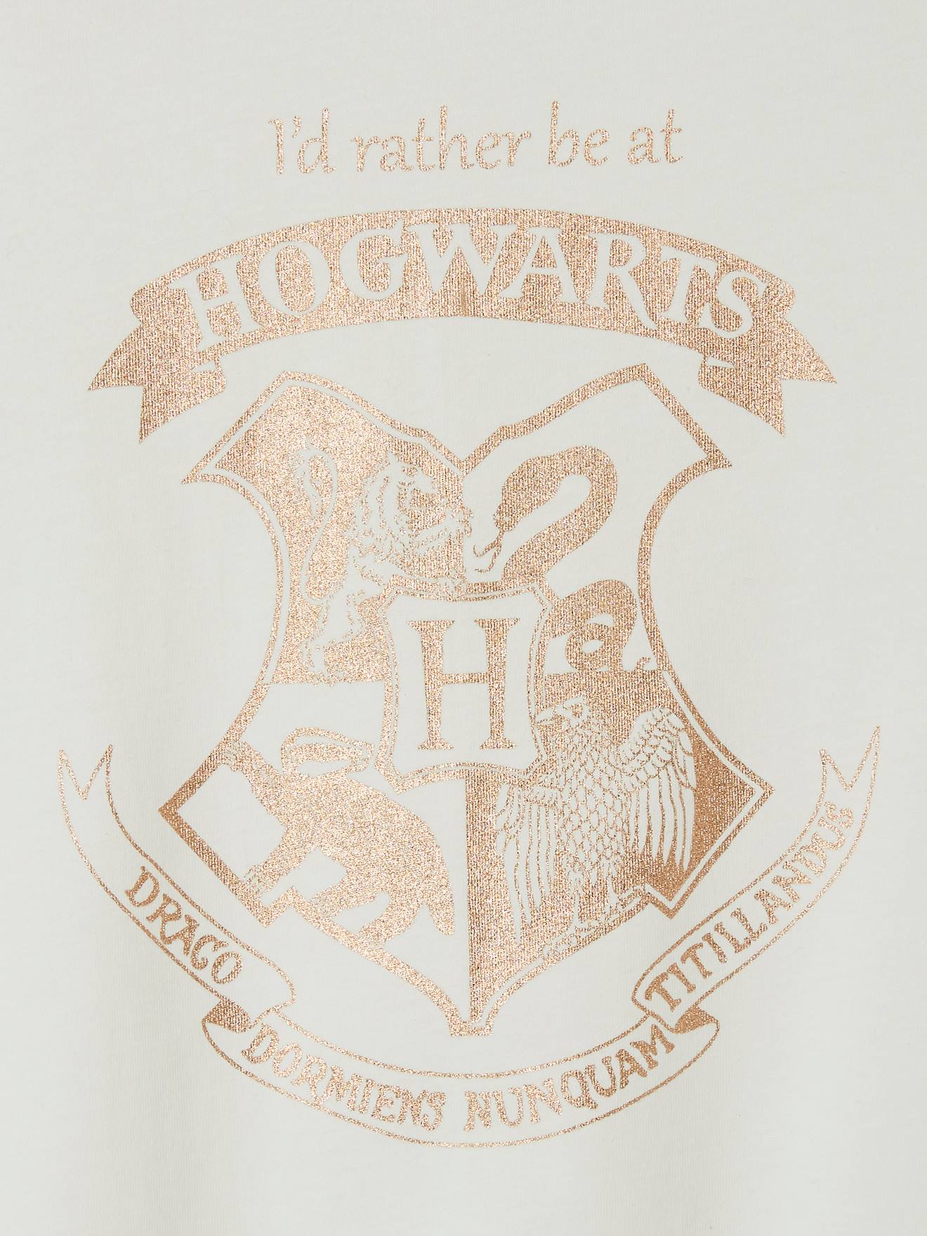 Camiseta Harry Potter®, branca clara, lisa com estampas.