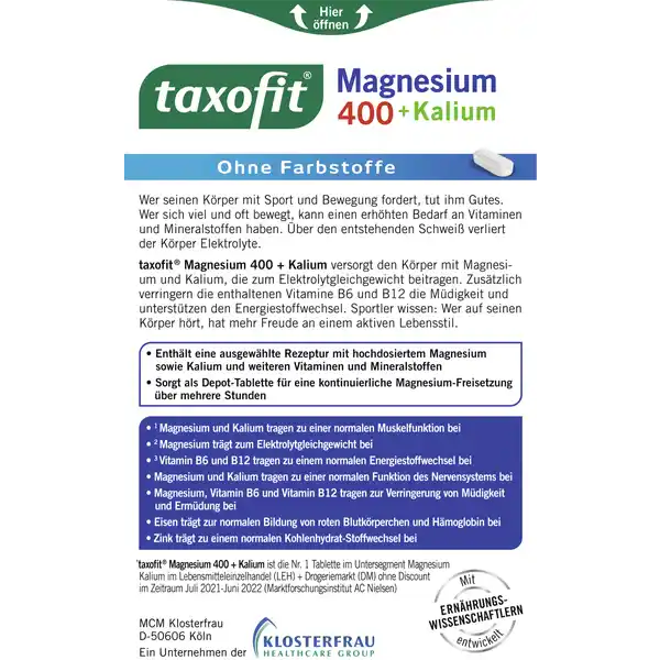 Magnesium 400 + Kalium Tab 30