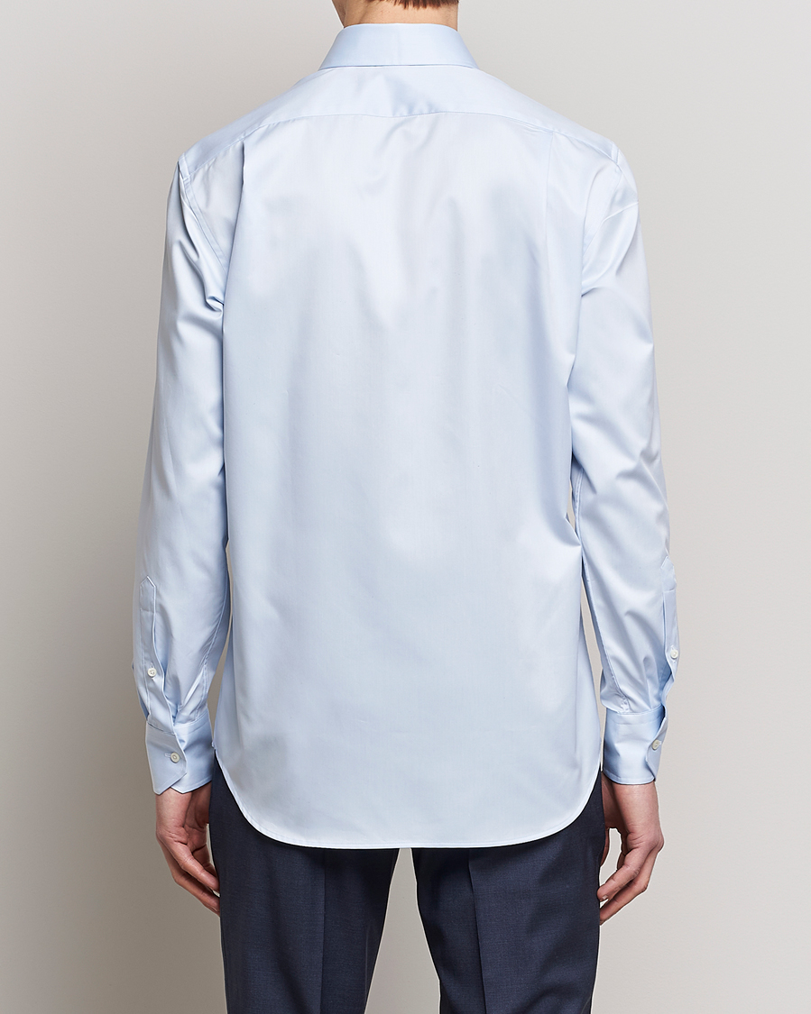 Stenströms Fitted Body Kent Collar Shirt Light Blue