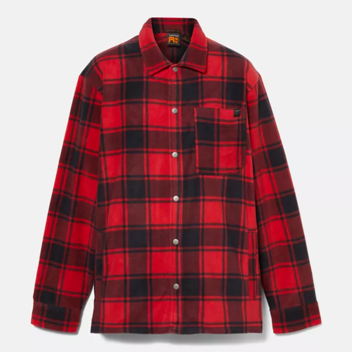 Chemise en polaire épaisse Timberland PRO Gritman pour homme en rouge