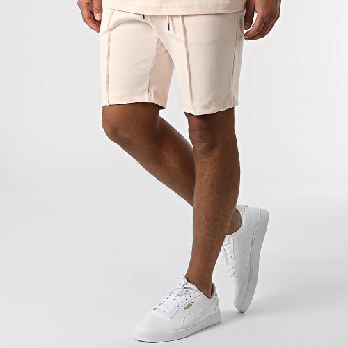 Ensemble Tee Shirt Et Short Jogging LL607 Rose