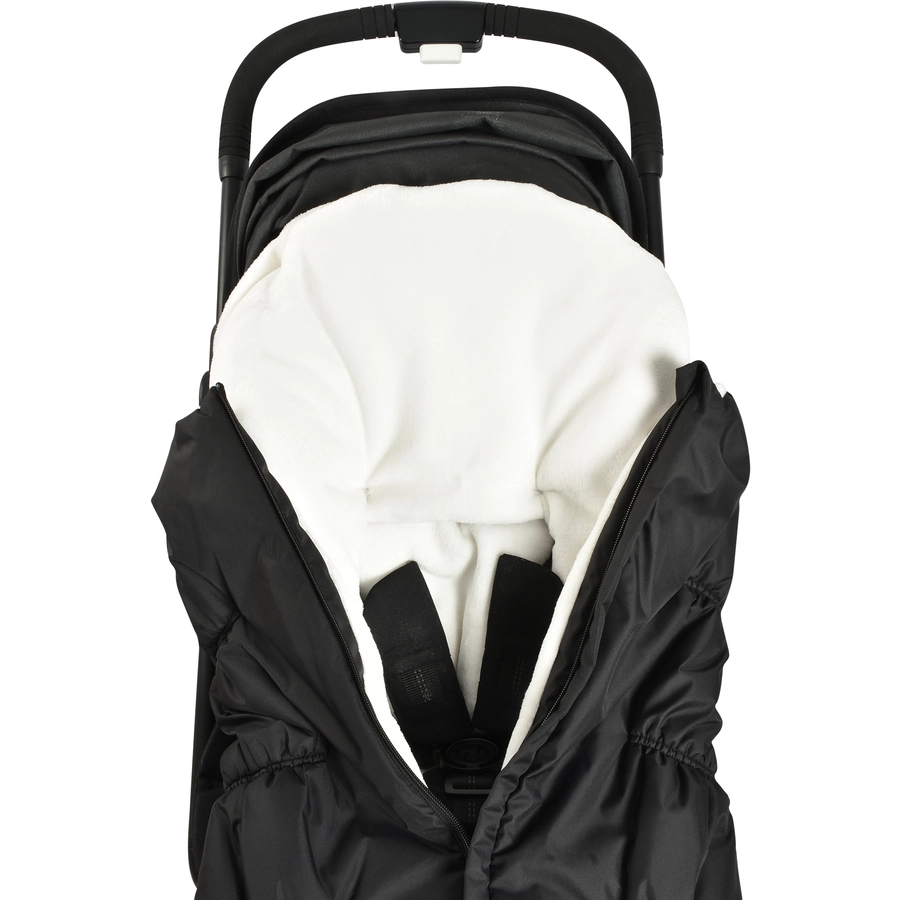 BEABA® Fußsack schwarz Fleecefutter weiß 6M bis 24M