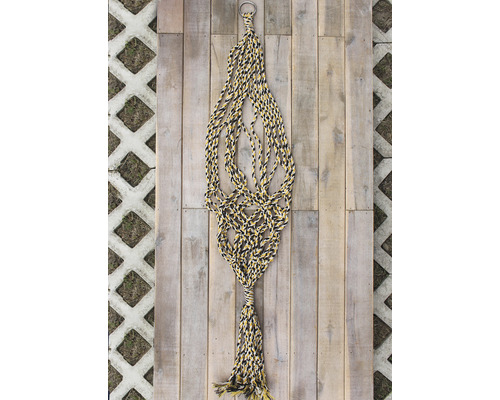 Macramé L 100 cm geel patroon
