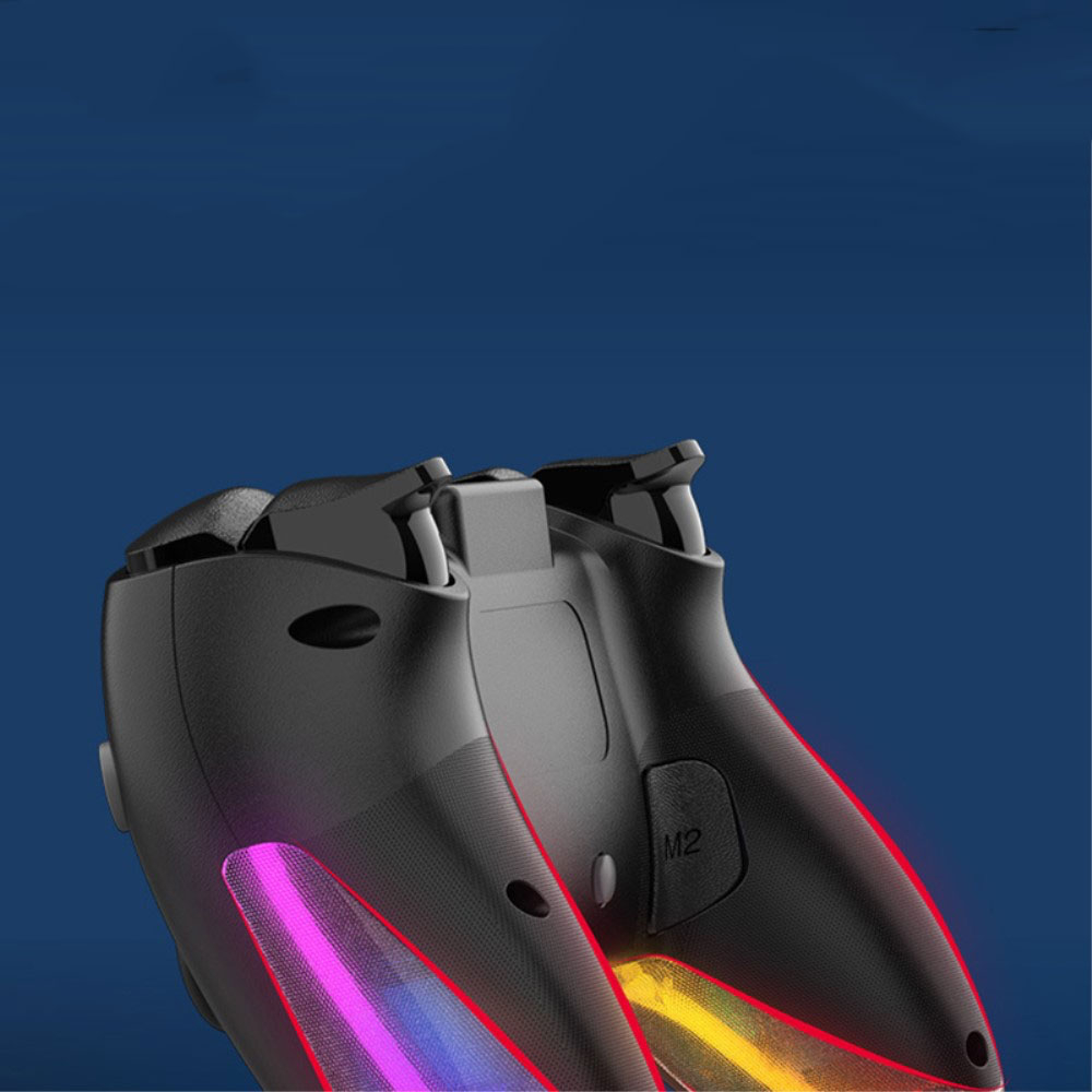 Wireless Bluetooth Game Controller mit Back Paddles   RGB Beleuchtung für PS4 / Nintendo Switch / PC / iOS / Android - Schwarz