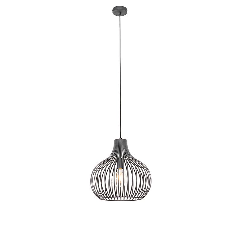 Moderne hanglamp zwart 38 cm - Saffira