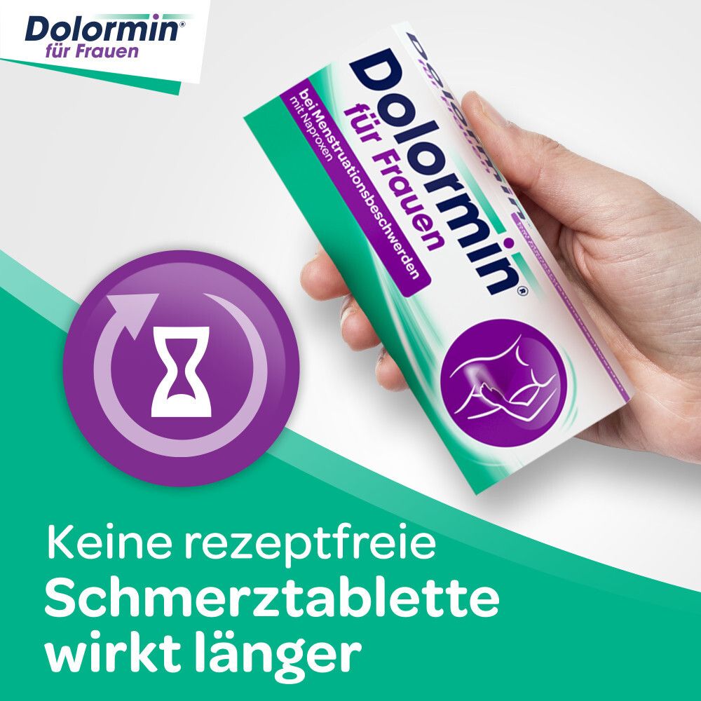 Dolormin für Frauen bei Menstruationsbeschwerden mit Naproxen