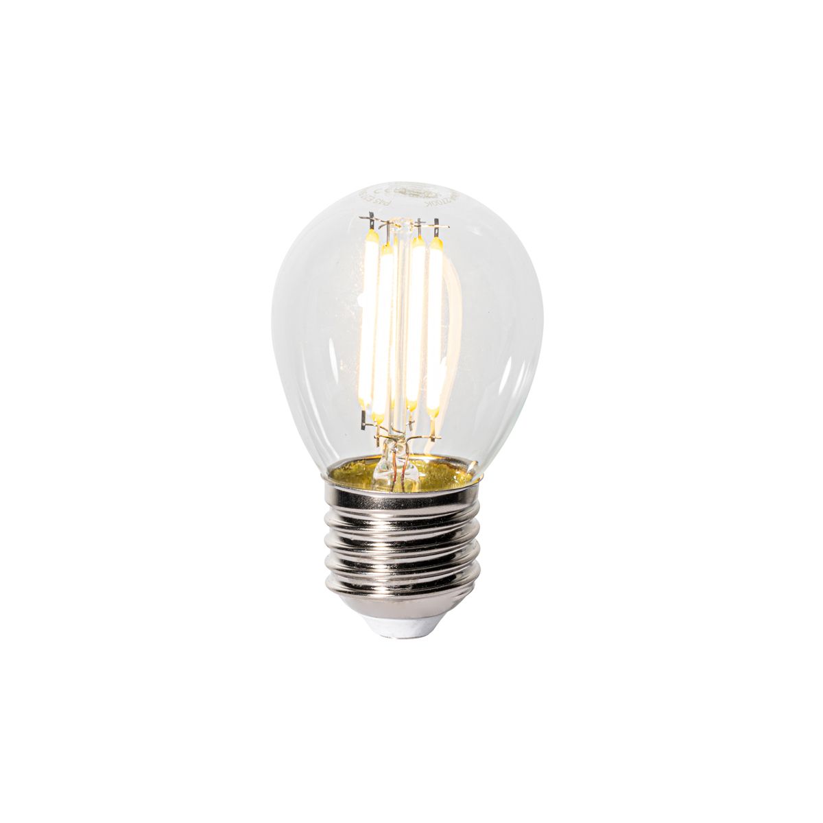 E27 3-staps dimbaar LED lamp P45 helder glas 5W 470 lm 2700K
