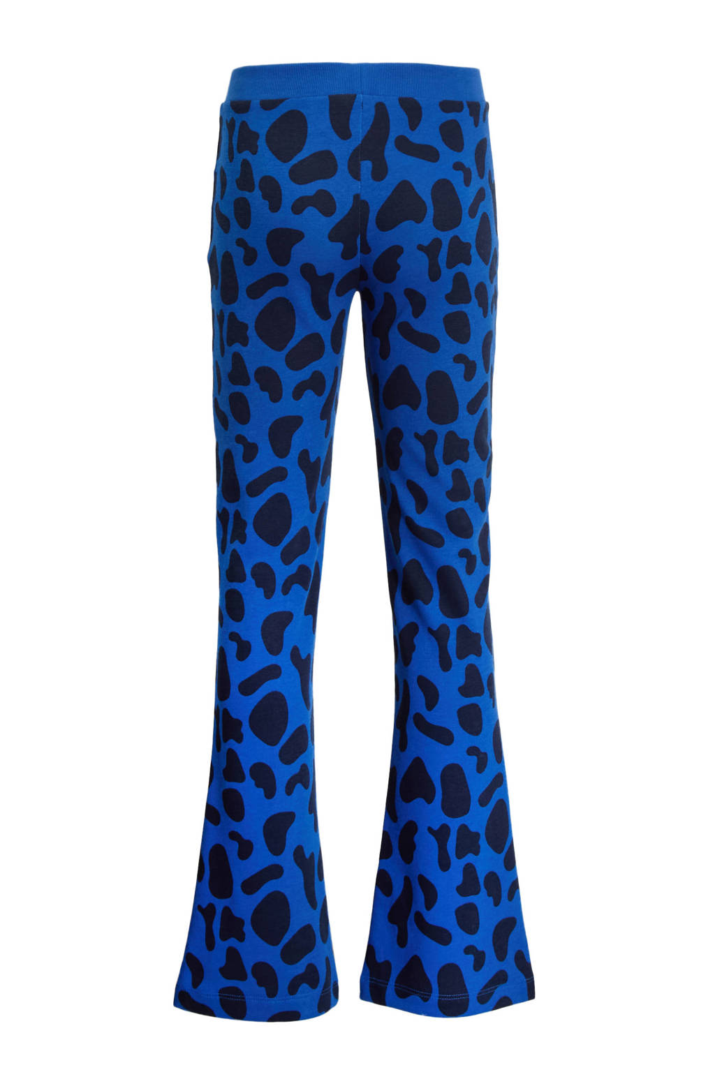 Orange Stars flared broek Rue met alloverprint blauw