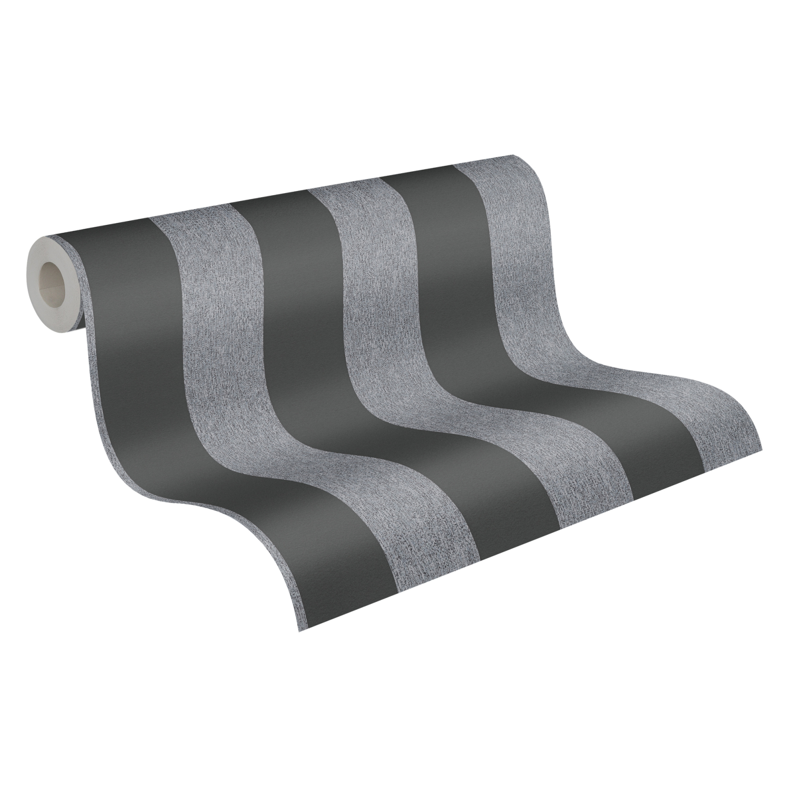 A.S. Creation Vliestapete ATTRACTIVE 2 - schwarz-grau - Streifen - 10 Meter