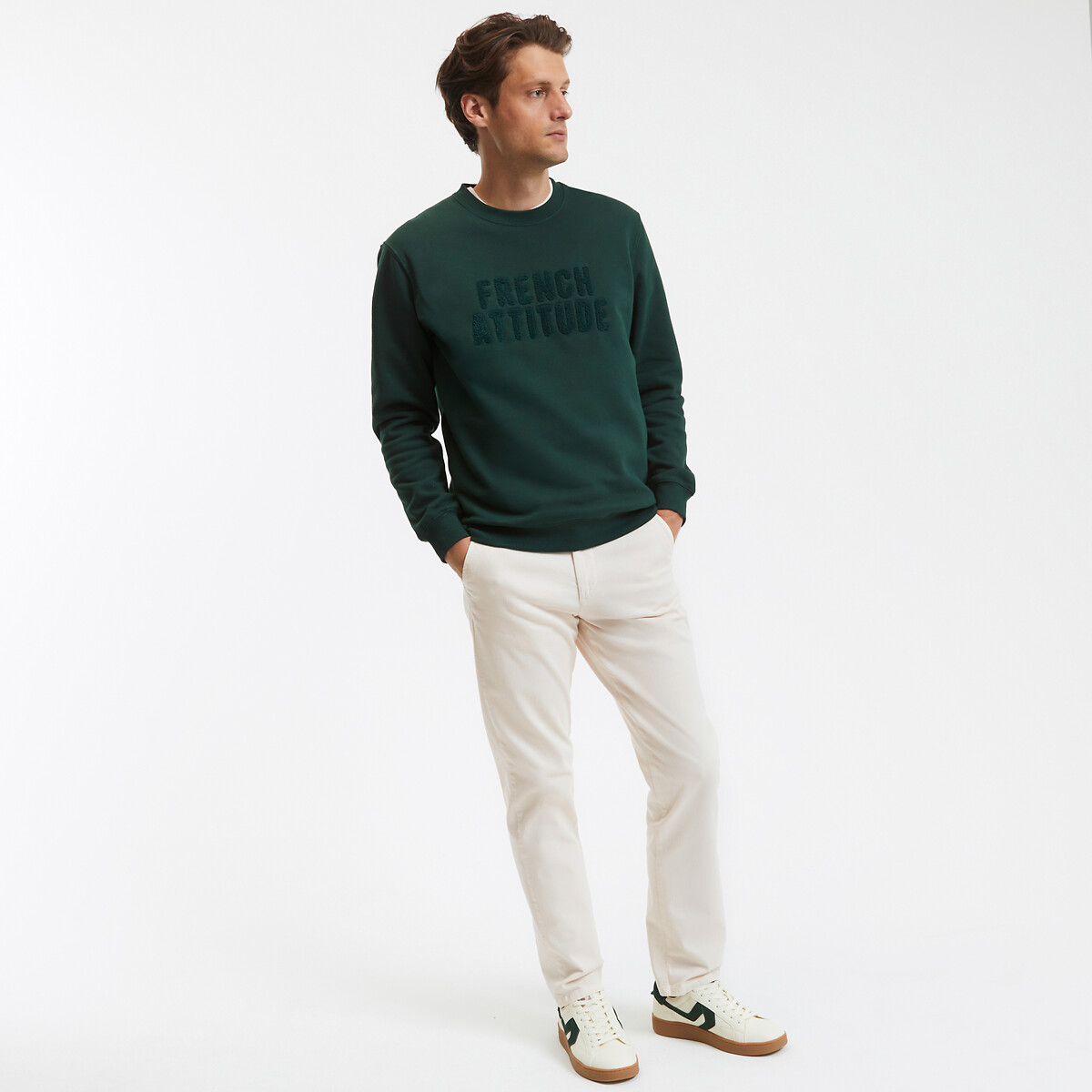 COLEÇÕES LA REDOUTE<br>Cuecas chino regulares, Assinatura FRANÇOIS