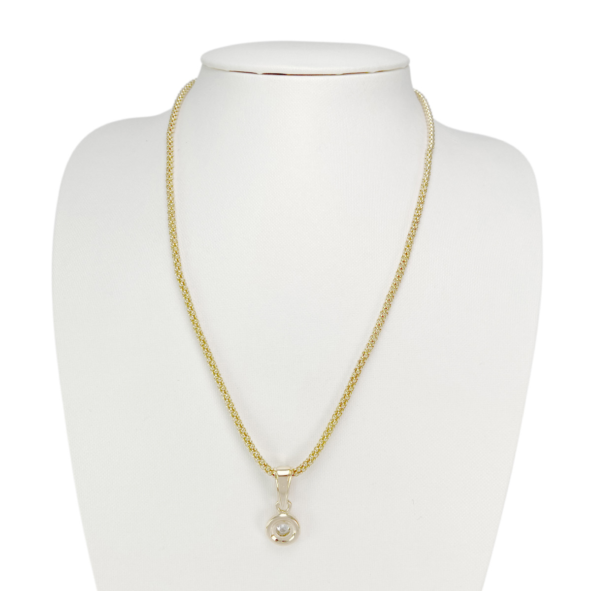 Collier d'occasion or 750 jaune diamants 51 cm