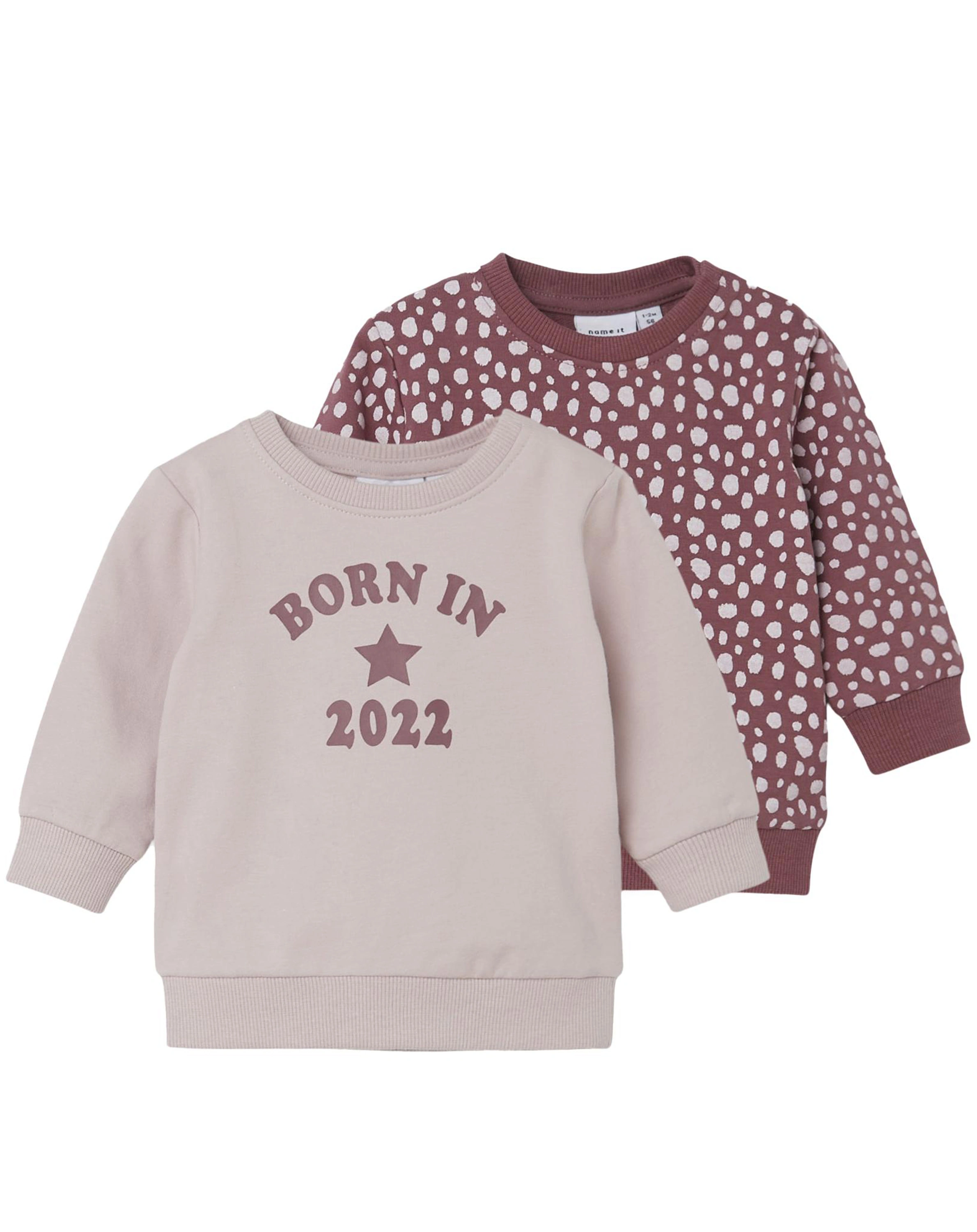 Sweatshirt NBFBABETH 2er in crushed berry