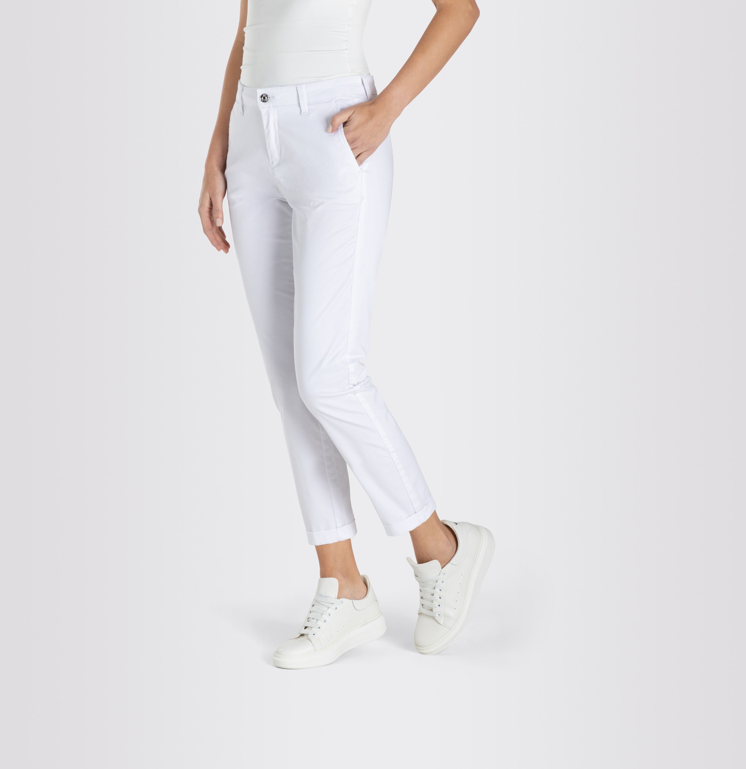 MAC Chinohose »CHINO turn up«  mit dezentem Glanz, elegant und sportiv zugleich