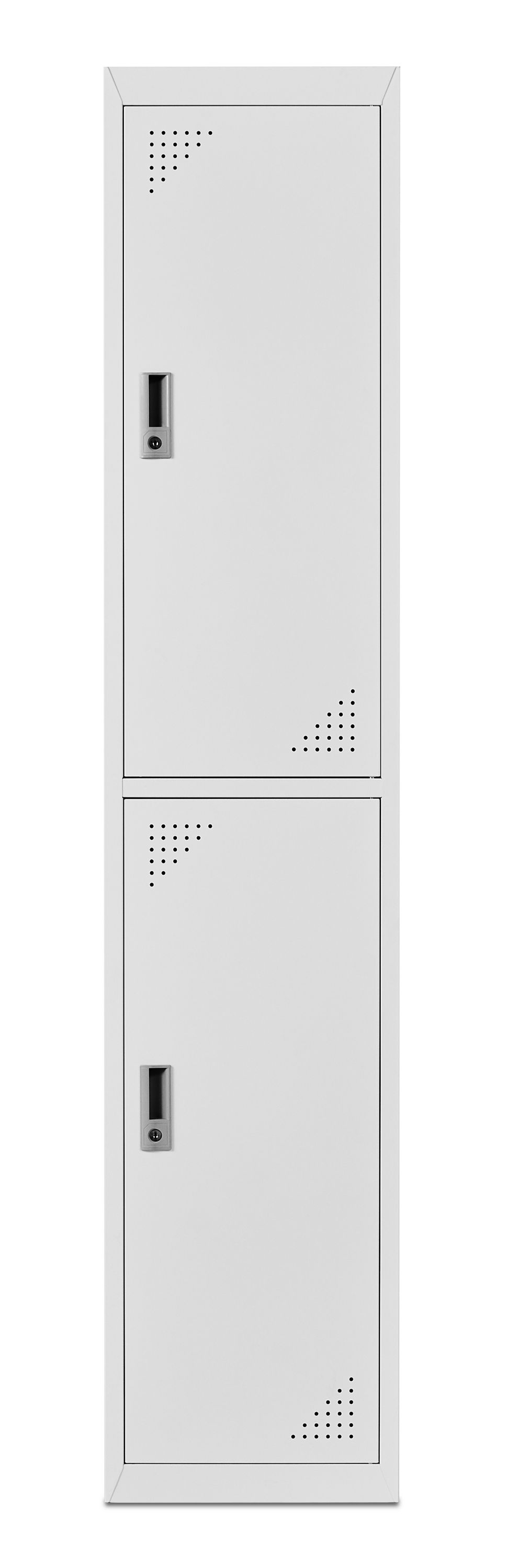 Garderobe Spind 2 Türen 38 x 185 cm weiss